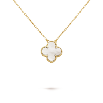 CLOVER | GOUD/WIT KETTING