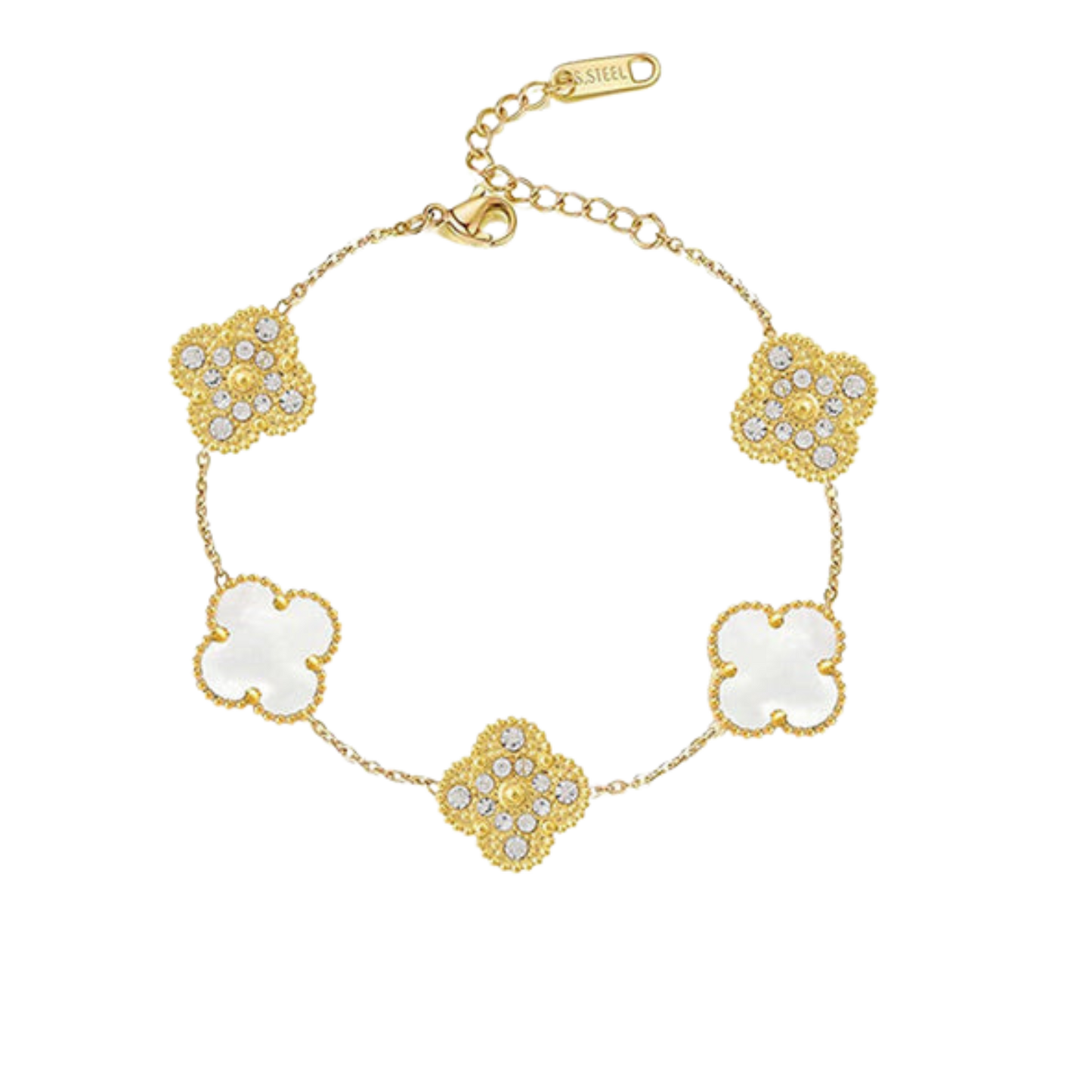 CLOVER DELUXE | WHITE BRACELET