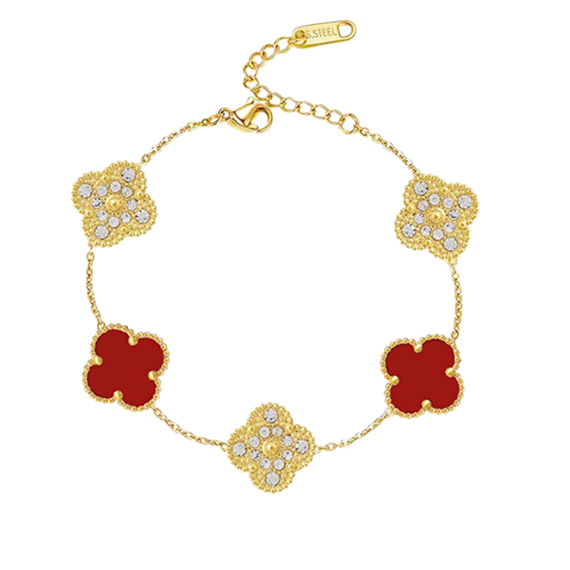 CLOVER DELUXE | RED BRACELET