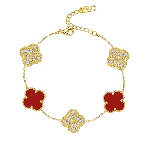 CLOVER DELUXE | RED BRACELET