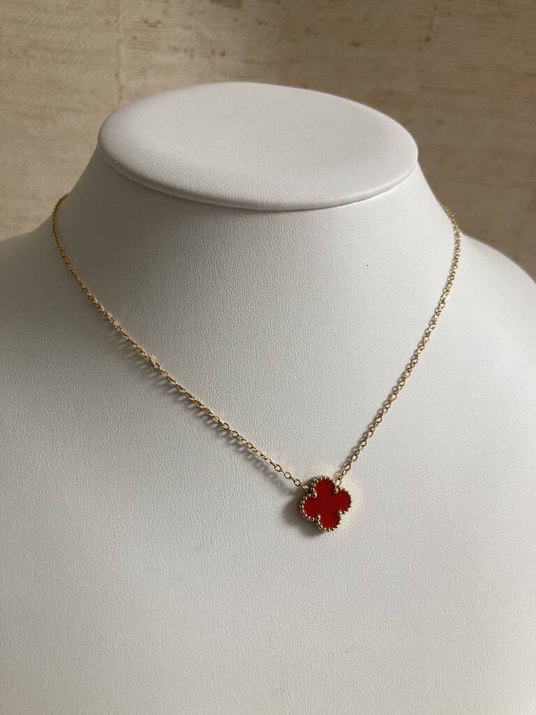 CLOVER | RED NECKLACE